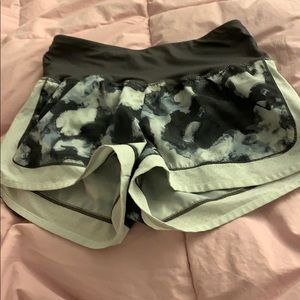 Dark gray and white tye dye high waisted athletic